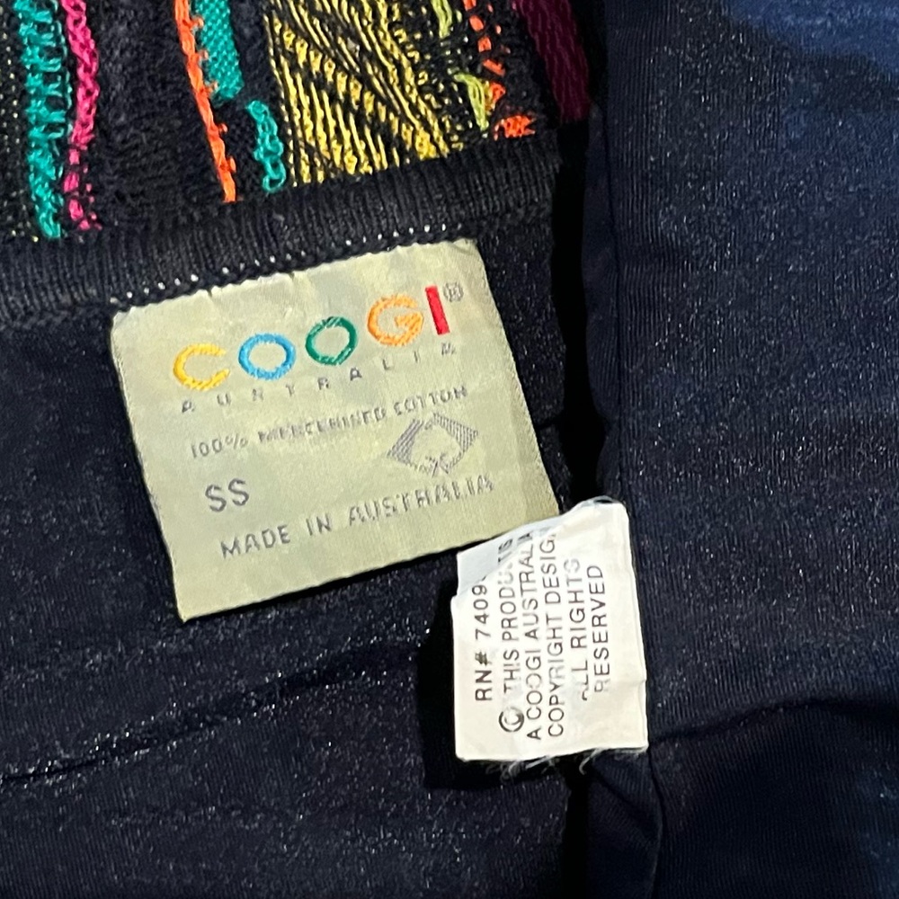 *SOLD* Vintage COOGI multicolor 2 piece Bodycon mini skirt and halter top dress - Picture 7 of 16